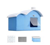 Cooling Cat House, Puppy Kennel, Pet Shelter, Insulated Foldable Structure, Portable Design with Absorbent Bags and Ice Pack for Dogs, Indoor Outdoor Summer Heat