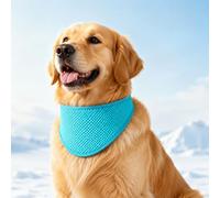 Cooling Collar for Dogs, Adjustable Lightweight Dog Cooling Bandana, Self-Cooling Pet Scarf for Summer Heat Relief, Quick Dry Breathable Neck Wrap for Medium Puppies (Green,L(40-50cm))