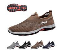 Cooling Comfort Sneaker,Atlacoast Jarva Mens Sneakers,Orthopedic Walking Shoes with Anti Slip Soles (Khaki, 5)