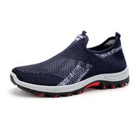 Cooling Comfort Sneaker Men Women 2025 New Breathable Barefoot Mesh Shoes Soft Bottom Comfy Casual Anti-Slip Slip on for Daily Walking & Errands (Blue,40)