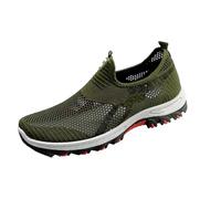 Cooling Comfort Sneaker Men Women 2025 New Breathable Barefoot Mesh Shoes Soft Bottom Comfy Casual Anti-Slip Slip on for Daily Walking & Errands (Green,41)