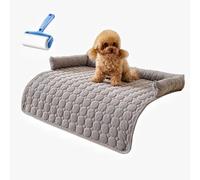 Cooling Dog Bed,Summer Comfortable Cooling Dog Mat Washable,Coolings Bed with Ice Silk Fabric,Non-Slip & Machine Washable Design,Suitable for sofas,floors,large dogs,small dogs and cats (grey,1PCS)