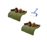 Cooling Dog Bed,Summer Comfortable Cooling Dog Mat Washable,Coolings Bed with Ice Silk Fabric,Non-Slip & Machine Washable Design,Suitable for sofas,floors,large dogs,small dogs and cats (green,2PCS)