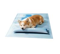 Cooling Dog Mat, Scratch Resistant Pet Pad, 19.29x15.75 inches Summer Refreshing Pad with Easy Clean Facade, Sturdy Cool Fabric Bed, Heat Relief with Pet Mat, Dog Cooling Sheets for Indoor Use