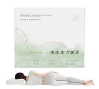 Cooling Eye Pillow, Weighted Sleep Eye, Standard Fit Pillow with Cooling Relief, Aromatherapy Ice Silk Beads Cover, Soft Contoured Relax Design, Sleep Travel Home Meditation Use