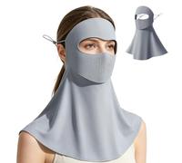 Cooling Face And Neck Cover For Sun Protection - UPF 200+ UV Blocking Scarf With Drinking Hole For Riding, Fishing, Hiking, Beach & Summer Activities