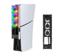 Cooling Fan for PS5 Slim and PS5 Pro - Tendak LED Cooler Fan with RGB Light, USB 3.0 Port, 3 Adjustable Speed for Playstation 5 Slim / Pro Disc & Digital Game Console