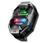 Cooling Fan, Phone Cooler, RGB Lighting Compact Lightweight Portable USB Powered Device Saver Strong Build Sturdy Material, Phone Radiator for Gadgets Table Game, 2.32x3.39x1.69Inches, Black