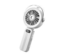 Cooling Fan with Fine Mist, Rechargeable Portable Design, Digital Power Display, Folding Handle, Daily Carry Portable Misting Fan Handheld Cooling Rechargeable Battery Display Foldable Handle Desk Usb