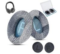 Cooling-Gel QuietComfort 35/QC35 ii Coussinets de rechange en tissu pour casque Bose Cusion, compatibles avec Bose QC25 QC2 QC15/Around-Ear 2 AE2i AE2w/SoundTrue & SoundLink Series, bleu et noir
