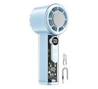 Cooling Handheld Fan - 100 Speed Digital Personal Device | 2.44x2.44x6.18in, USB Rechargeable 5000mAh Power for Travel, Mini Portable Accessory for Office Desks, Quiet Cooler Outdoor Activity