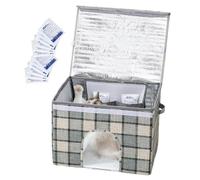 Cooling House for Dogs Waterproof Insulated Cold Kennel | with 12 Ice Packs Foldable Insulated Outdoor Dog Houses for Small Medium Breed Cat Outside Indoor Garden Courtyard Balcony