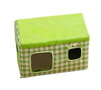 Cooling House for Outdoor Cats, Insulated Enclosed Cat Cave for Kittens, All-Season Shelter for Lawn, Garden, Patio, Balcony, Indoor, Backdoor, Or Outdoor Use, 18.11x14.96 inches