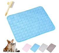 Cooling Mat for Dogs and Cats, 2025 New Soft Durable Anti-Scratch Pet Ice Silk Mat, Non-Slip Self-Cooling Pad for Home, on-The-Go Or in The Car(Blue,S(50 * 40cm))