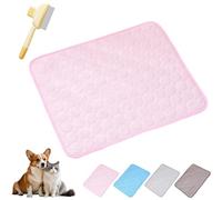 Cooling Mat for Dogs and Cats, 2025 New Soft Durable Anti-Scratch Pet Ice Silk Mat, Non-Slip Self-Cooling Pad for Home, on-The-Go Or in The Car(Pink,M(62 * 50cm))