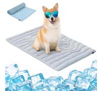 Cooling Mat for Dogs,Heatrelief Cooling Dog Bed,Portable Pet Cool Bed Summer,Rapid Cool Scratch-Resistant Cat Mats,Non-Slip Washable,Dog/Cat Coolings Mat for Indoor,Outdoor and Car Use(Grey,XL)