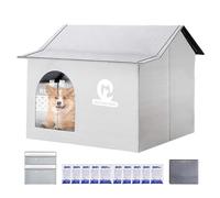 Cooling Outdoor Cat House, Weatherproof Foldable Shelter, Ice Pack-Equipped Pet Bed, All-Season Comfort, Compact Ideal for Cats, Dogs, Kittens, Backyard, and Indoor Use
