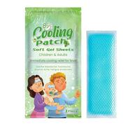 Cooling Patch, Soothing Gel Pads for Hot Weather, Quick Heat Comfort, Forehead Cooling Sheets for Sports, Camping, School, Hiking, Dorm Use, 4.72x1.97 inches