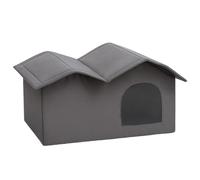 Cooling Pet Shelter, Cat Cave, Summer Cat House, Sturdy Frame Design, Detachable Comfy Cushion, Hot Weather Use for Kittens, Small Dogs, and Indoor Outdoor Pets, Gray
