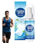 Cooling Spray, Clothing Cool Body Mist, 50ml Soothing Spray Solution, Non Greasy Refreshing Liquid Hot Days, Ideal for Running Gym Workout Camping Men Women Athletes Teens