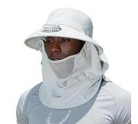 Cooling Sun Hat - ultra violet Shielding Flap, Detachable Neck Mesh Protector,Solar Powered Ventilator | Summer Heat Prevention, Gardening Angler Safari Bush Bonnet Beachwear Outing Equipme, Beige