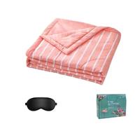 Cooling Throw Blanket for Hot Sleepers,Cold Blankets Night Sweats Sleeping,Ultra-Cool Lightweight Breathable Summer Blanket,Suitable for home, office, lunch break and night (Pink stripe,200*230)