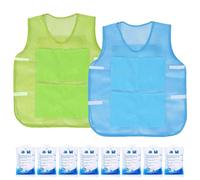 Cooling Vest for Men, Fast with 8 Ice Packs, Wearable Personal Cooler, Lightweight Breathable Design, Adjustable Fit, 1 Piece, for Summer, Outdoor Sports, Travel, Work, Dads, Workers, 22.05x26.38inch,