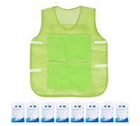 Cooling Vest Men - 22.05x26.38 Inches Ice Pack Cooling Apparel, Eco-Friendly Wearable Personal Cooler Garment, Summer Heat Relief Outfit | Outdoor Sports Travel Work Construction Hiking Fishing