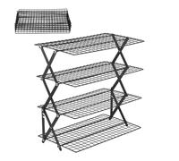 CoolingRack - 4 Niveaux Stackable Baking Shelf, Bread coolingCooking Accessories for Roasting Cooking Grilling Meat Dessert Fruit Home Party Restaurant | Pizza Dough Proofing, Bread Proofing