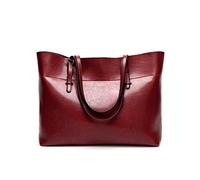 Coolives Sacs Cabas pour Femme Sac a Main Horizontal Tote Sacs portés épaule Vin Rouge