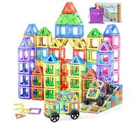 COOLJOYA Construction Magnetique Enfant 50 Pièces, Jeux Magnetique Jeux de Construction, Magnetic Tiles Jeux Jouet Enfant 3 4 5 6 7 8 Ans