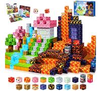 COOLJOYA Construction Magnetique Enfant Cube Magnétique, 150 Pièces Ensemble de Cubes de Construction Magnétiques, Jouet créatif Montessori pour Enfants à partir de 4 Ans