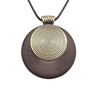 COOLLA Collier avec pendentif multicouche pour femme - Style vintage - En cuir - Sans pierre précieuse, Cuir, Pas de gemme