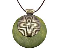 COOLLA Collier avec pendentif multicouche pour femme - Style vintage - En cuir - Sans pierre précieuse, Cuir, Pas de gemme