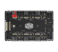 Coolmaster PWM Hub 6 ports pour éclairage RVB adressable avec PWM, 1 à 6 répartiteurs magnétiques multi-voies 5 V/3 broches RVB Boîtier adaptateur hub PWM ARGB