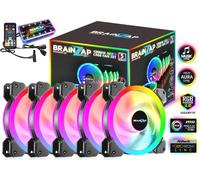 COOLMOON 5x 120mm LED A-RGB Case Fan SET Ventilateur de boîtier Aura Asus Asrock MSI Gigabyte Music-Sync