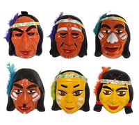 COOLMP Lot de 12 - Masque indien mix