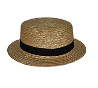 COOLMP Lot de 3 - Chapeau canotier en Paille Luxe Enfant Taille 50