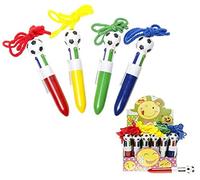 COOLMP Lot de 3 - Stylo bille foot 4 couleurs 12cm