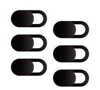 COOLOO Cache Webcam, Webcam Cover [6-Pack] Cache Camera Ordinateur Portable 0.6mm-Ultra Fin pour Macbook Pro, iPad Pro, Smartphones, Tablettes, Ordinateur Portable, Mac, PC, iPhone 8/7/6 Plus (Noir)