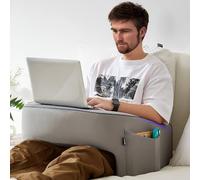 cooloo8 Coussin de bureau doux pour adulte, coussin de lecture extra large avec poche, coussin d'accoudoirs, oreillers de repos de lit en mousse à mémoire de forme pour lire, travailler au lit, au sol