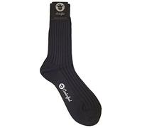 COOLORFOOL Chaussettes homme femme fil d'écosse de luxe - fines douces 100% coton gris foncé T41/ 42