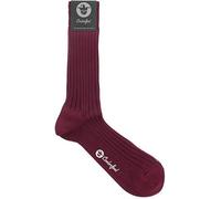 COOLORFOOL Chaussettes homme femme fil d'écosse de luxe - fines et douces - 100% coton bordeaux T43/ 45
