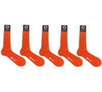 COOLORFOOL Pack de 5 Chaussettes homme femme fil d'écosse de luxe - fines douces - 100% coton Orange T43/45