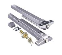 COOLOUS Barre de poussée anti-panique avec levier extérieur Serrure d'urgence en acier inoxydable pour porte en bois et métal