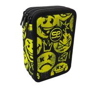 CoolPack Be Happy Trousse XXL à 3 compartiments - Trousse à trois compartiments - Pour filles et garçons - 44 pièces - Trousse d'écolier remplie de 3 étages, Multicolore, Trousse à crayons