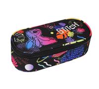 CoolPack Trousse à crayons Campus avec motif Stitch | Ovale doublé avec rabat intérieur et porte-stylo | 1 compartiment 23 x 9 x 5 cm | Trousse en polyester robuste pour l'école, les enfants, les