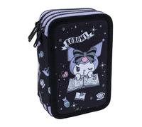 CoolPack Kuromi Jumper Trousse à 3 compartiments remplie avec papeterie Motif gothique