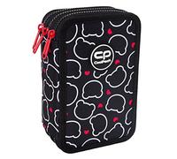 CoolPack Trousse à crayons 3 compartiments XXL - 3 compartiments - Trousse à crayons - Trousse à crayons - Pour fille et garçon - 44 pièces - 3 étages - Bear, Multicolore, Trousse à