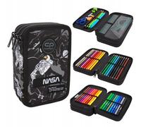 CoolPack Trousse XXL à 3 compartiments - Trousse à trois compartiments - Pour filles et garçons - 44 pièces - 3 étages - Cosmonaute, Multicolore, Trousse à crayons